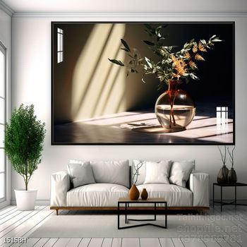 Tranh bình hoa đẹp trang trí tường