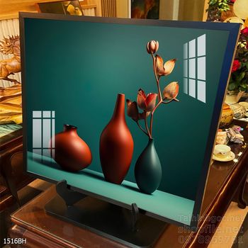 Mẫu tranh bình hoa mới nhất trang trí phòng khách, phòng ăn