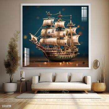 Tranh thuận buồm xuôi gió trang trí tường nhà