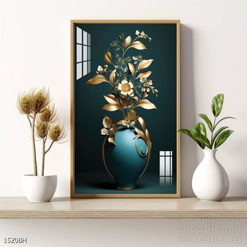 Mẫu tranh bình hoa đẹp hiện đại trang trí tường nhà