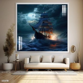 Tranh thuận buồm xuôi gió đẹp ấn tượng