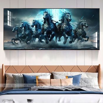 Tranh ngựa bát mã decor trang trí tường