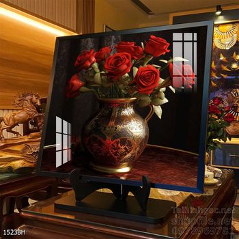 File tranh bình hoa đẹp decor tường nhà trang trí