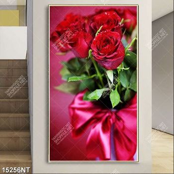 Tranh hoa hồng nhung 15256NT