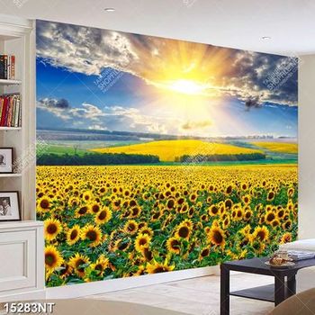 Tranh cánh đồng hoa hường dương 15283NT