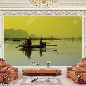 Tranh sông nước đẹp yên bình