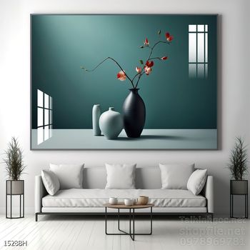 Tranh bình hoa hiện đại treo tường sang trọng ý nghĩa