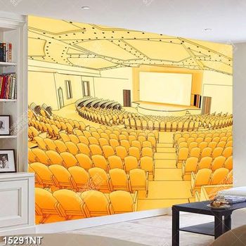Tranh 3D hội trường rộng lớn