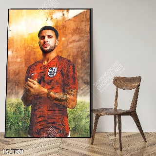 Tranh cầu thủ đội tuyển Anh Kyle Walker
