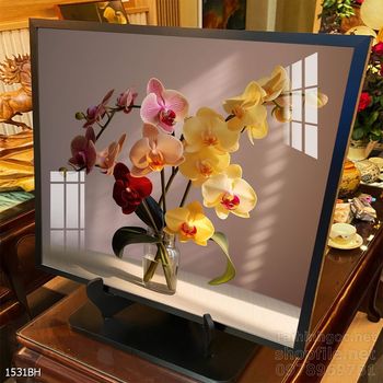 Tranh bình hoa độc đáo trang trí phòng khách