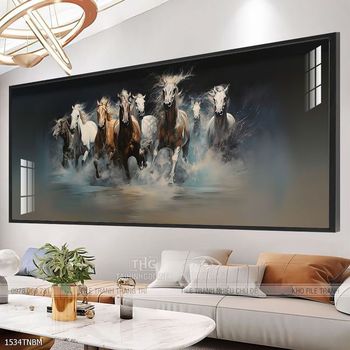 Tranh ngựa bát mã trang trí tường nhà