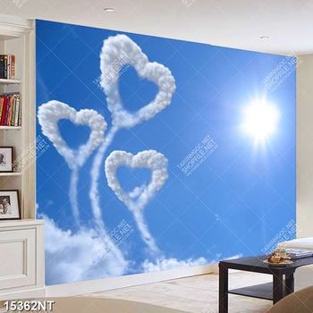 Tranh mây trắng hình trái tim