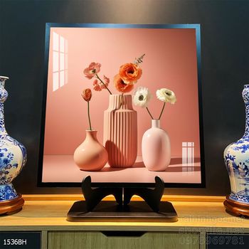 Tranh bình hoa đẹp tinh tế mẫu mới nhất