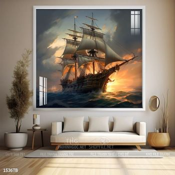 Tranh thuyền buồm và cảnh biển