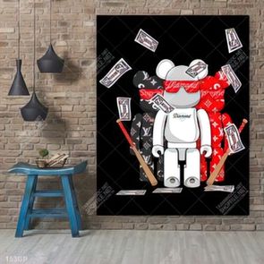 Tranh treo tường gấu bearbrick đẹp độc đáo