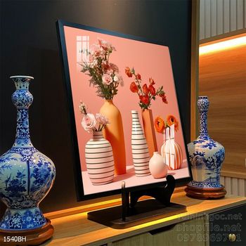 Tranh bình hoa hiện đại treo tường sang trọng ý nghĩa