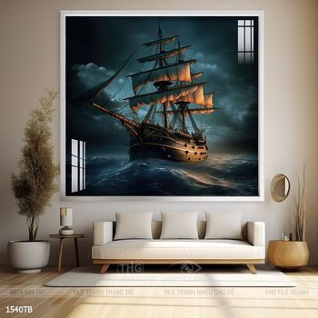 Tranh thuận buồm xuôi gió trang trí tường nhà