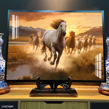 Tranh ngựa bát mã decor trang trí tường