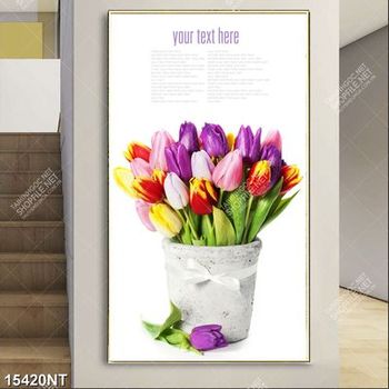 Tranh chậu hoa tulip