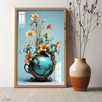 Tranh bình hoa trang trí phòng khách, phòng ăn đẹp