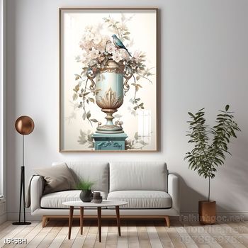 Tranh bình hoa đẹp trang trí tường