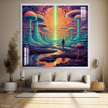 Tranh nghệ thuật phi hành gia treo tường