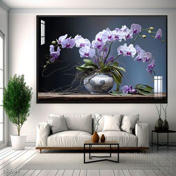 Mẫu tranh bình hoa mới nhất trang trí phòng khách, phòng ăn