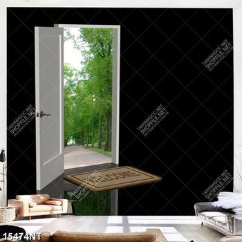 Tranh cánh cửa mở ra rừng xanh