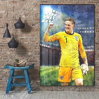 Tranh cầu thủ đội tuyển Anh Pickford