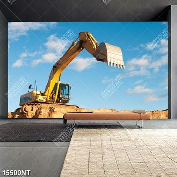 Tranh máy xúc đất