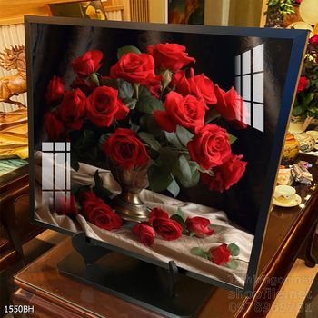 Mẫu tranh bình hoa đẹp hiện đại trang trí tường nhà