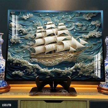 Tranh thuận buồm xuôi gió trang trí tường nhà