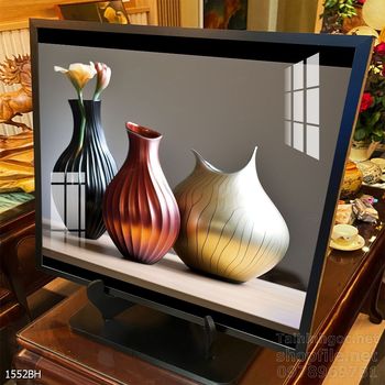 Mẫu tranh bình hoa trang trí tường đẹp tinh tế