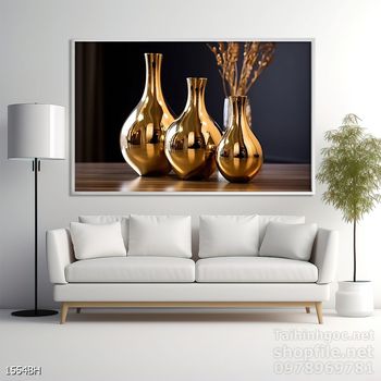 Tranh bình hoa đẹp tinh tế mẫu mới nhất