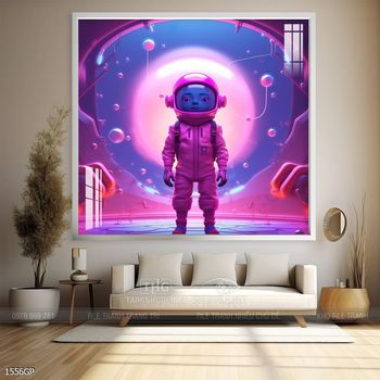 Tranh nghệ thuật phi hành gia treo trang trí tường