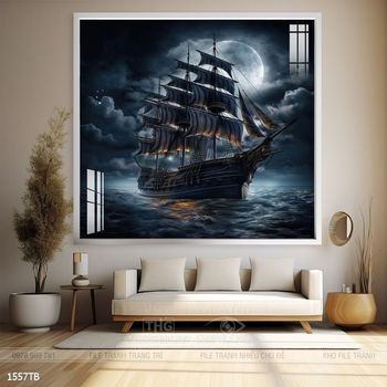 Tranh phong thủy thuận buồm xuôi gió tài lộc đẹp