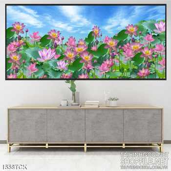 Tranh đầm sen mùa hạ