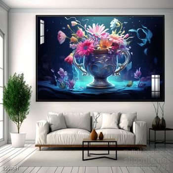 Tranh bình hoa hiện đại treo tường sang trọng ý nghĩa