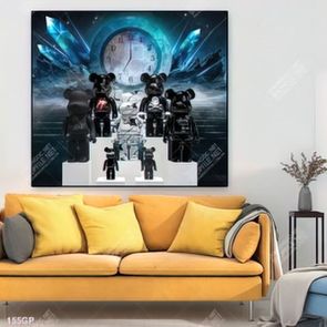 Tranh treo tường gấu bearbrick đẹp độc đáo