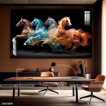 Tranh ngựa bát mã decor trang trí tường