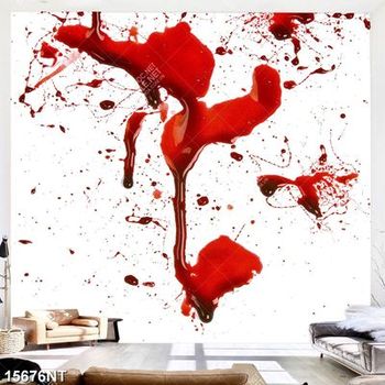 Tranh vệt máu đỏ 15676NT