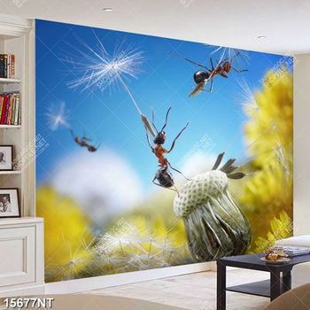 Tranh đàn kiến và hoa bồ công anh