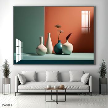 Mẫu tranh bình hoa đẹp hiện đại trang trí tường nhà