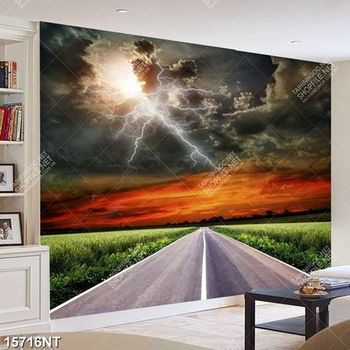 Tranh nghệ thuật con đường và bầu trời 15716NT