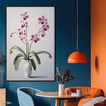 Mẫu tranh bình hoa trang trí tường đẹp tinh tế