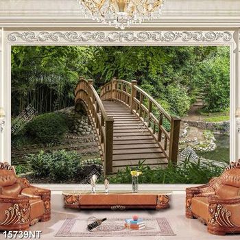 Tranh cây cầu gỗ 15739NT