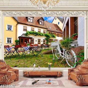 Tranh ngôi làng Châu Âu 15768NT