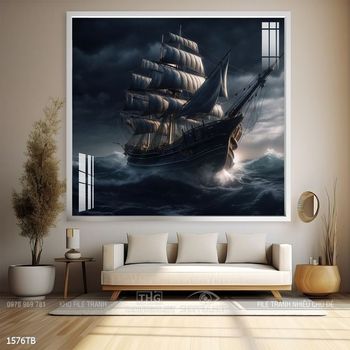 Tranh thuận buồm xuôi gió treo tường