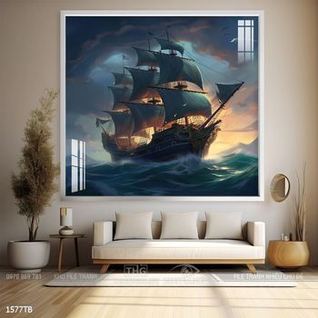 Tranh thuận buồm xuôi gió đẹp