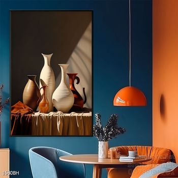 Mẫu tranh bình hoa nghệ thuật decor tường